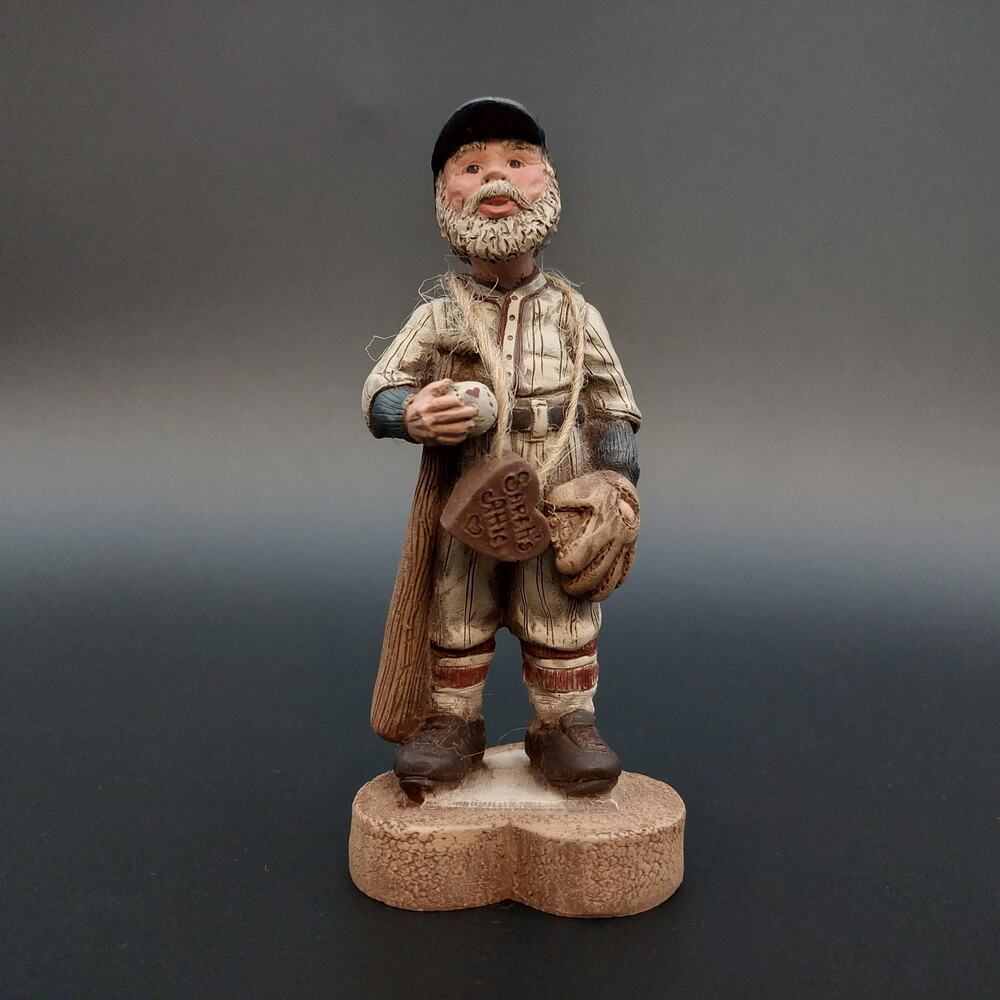 Sarah's Attic June Summertime Santa Figurine 1988 Baseball Black Americana Vtg